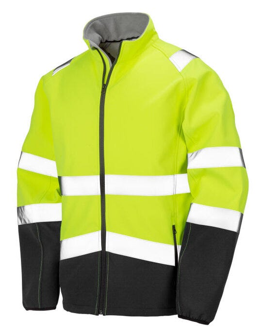 Result Safeguard R450X Printable Safety SShell - Fluorescent Yellow/Black