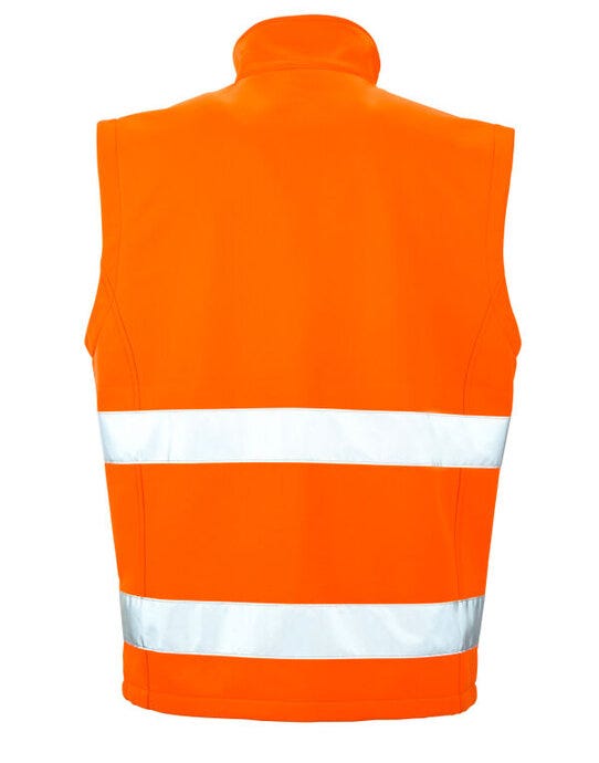 Result Safeguard R451X Safety Softshell Gilet - Fluorescent Orange/Black