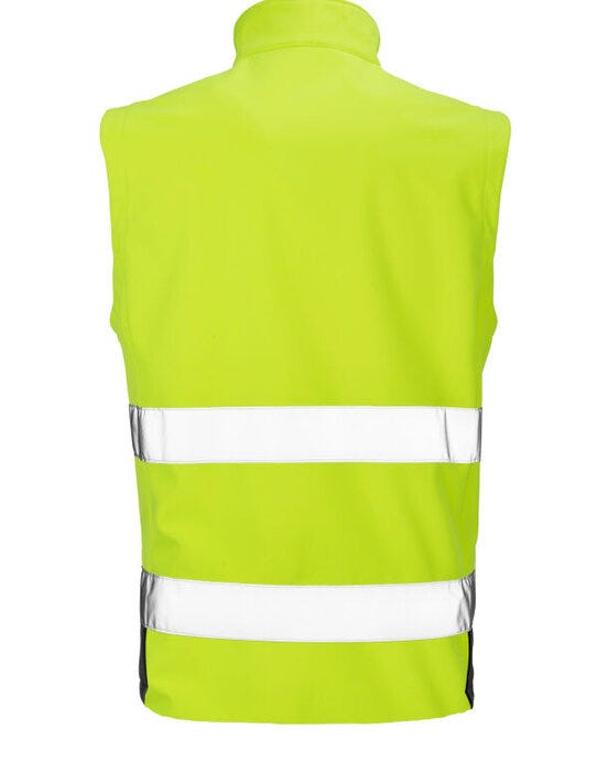 Result Safeguard R451X Safety Softshell Gilet - Fluorescent Yellow/Black