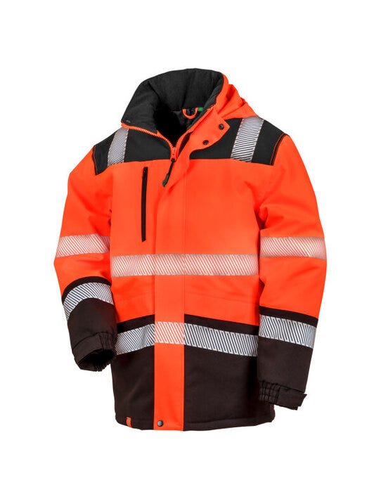 Result Safeguard R475X Result SGuard Extreme Tech Safety Coat - Fluorescent Orange/Black