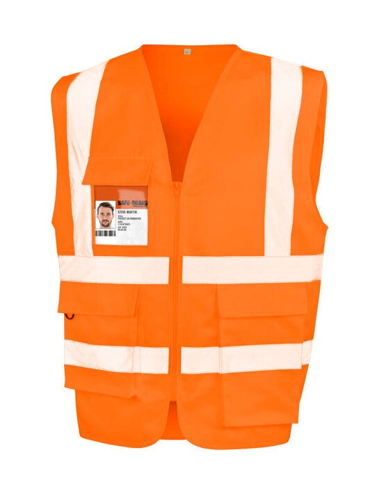 Result Work-Guard R477X Result Workguard Heavyduty Security Vest - Fluoresent Orange