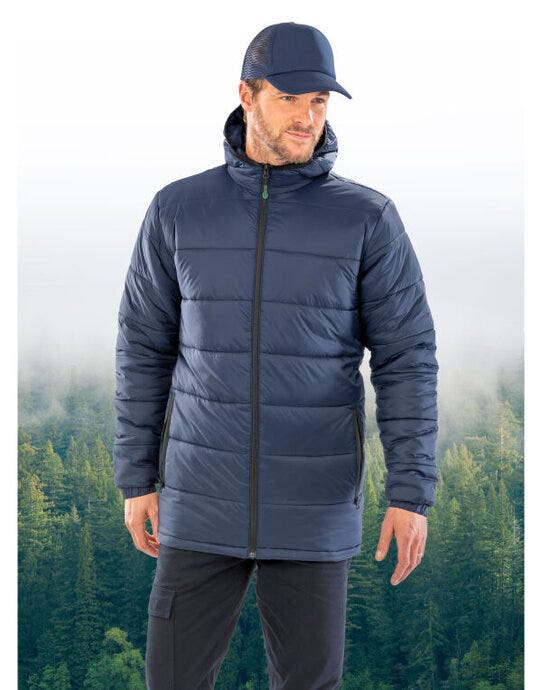 Result Recycled R910X Hooded Padded Parka - Navy