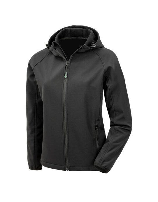 Result Recycled R911F Result Ladies Recycled P'able Hood Shell - Black