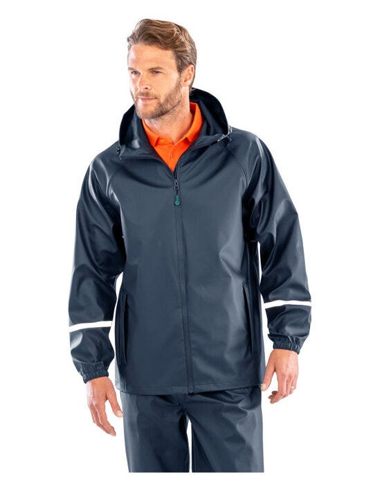 Result Recycled R915X Result Prism PU Waterproof Jacket - Navy