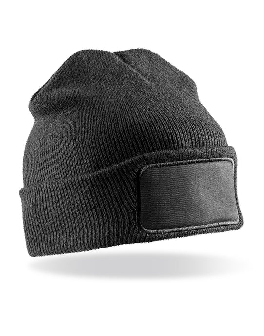 Result Winter Essentials RC027X Result Winter Double Knit Printer Beanie - Black