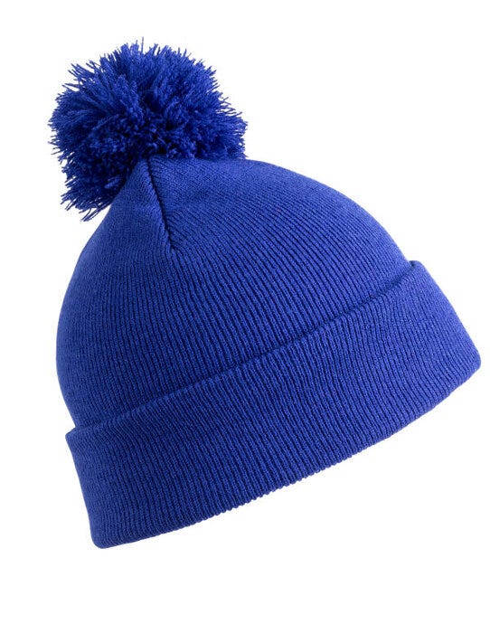 Result Winter Essentials RC028J Result Winter Junior Pom Pom Beanie - Royal Blue