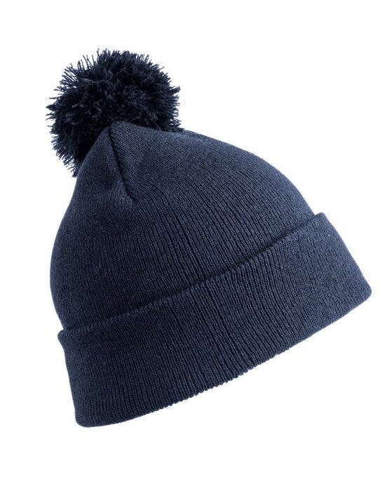 Result Winter Essentials RC028J Result Winter Junior Pom Pom Beanie - Navy