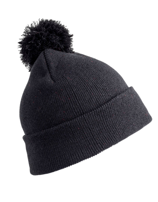 Result Winter Essentials RC028X Pom Pom Beanie - Black