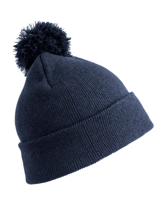 Result Winter Essentials RC028X Pom Pom Beanie - Navy