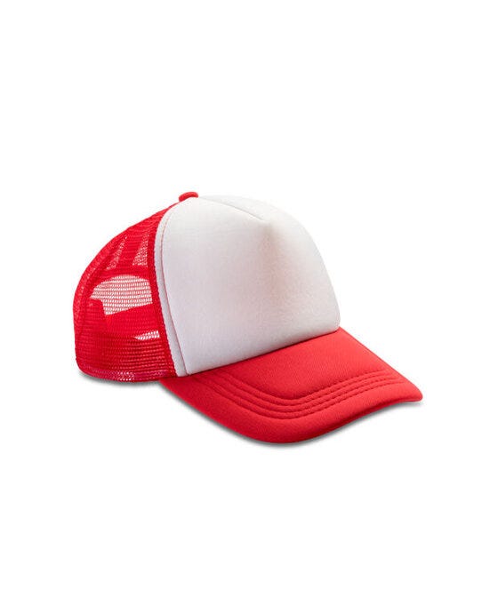 Result Headwear RC089X Detroit 1/2 Mesh Trucker - Red/White