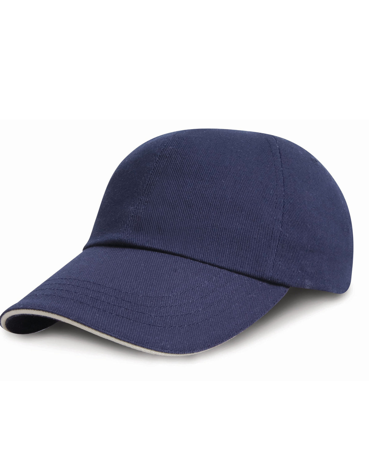 Result Headwear RC24P Result LowProfile SandwichPeak Brush Cap - Navy/White