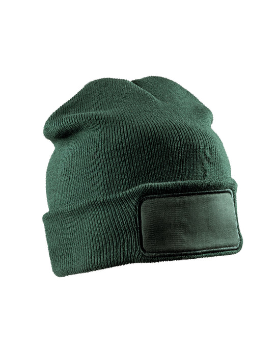 Result Recycled RC927X Dble Knit Printer Beanie - Bottle Green