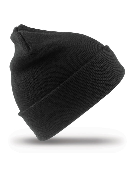 Result Recycled RC929X Woolly Ski Hat - Black
