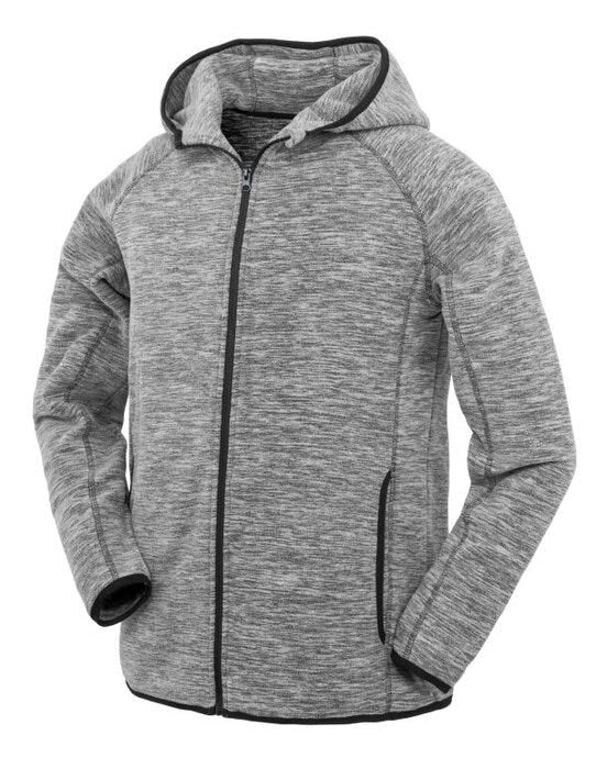 Spiro Fitness S245M Mens Microfleece Hoodie - Grey/Black