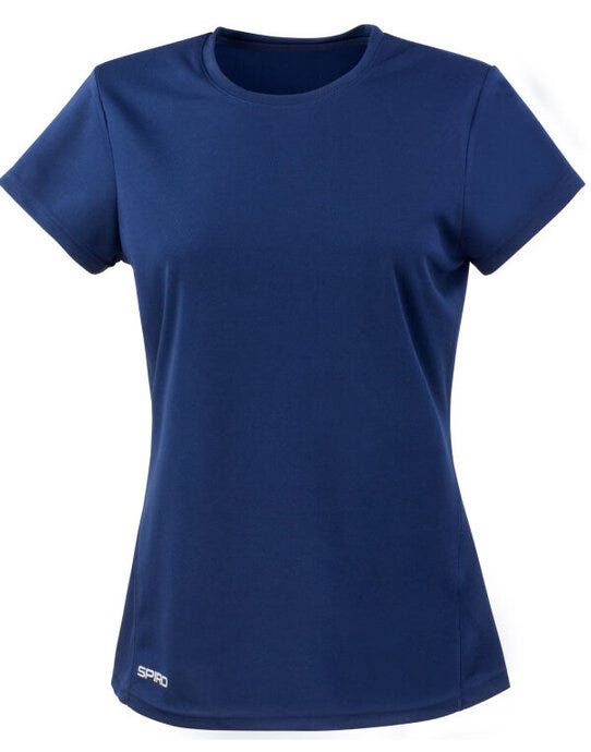 Spiro S253F Ladies Quick Dry S/Sleeve T-Shirt - Navy