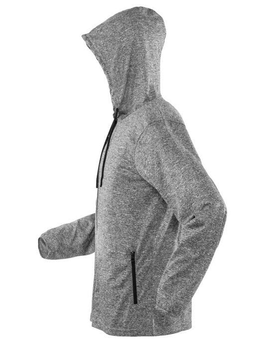 Spiro Fitness S277F Womens Hooded Tee-Jacket - Grey/Black