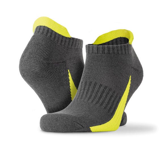 Spiro S293X 3-Pack Mixed Sneaker Sport Sock - Grey/Lime