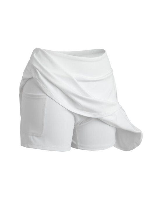 Spiro S797F Recycled Ladies Fitness Skort - White
