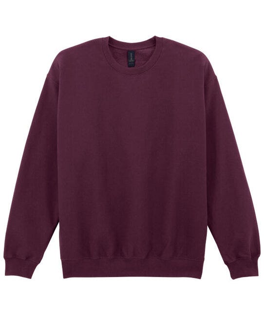 Gildan SF000 Softstyle MidW Fleece Adult Crew - Maroon