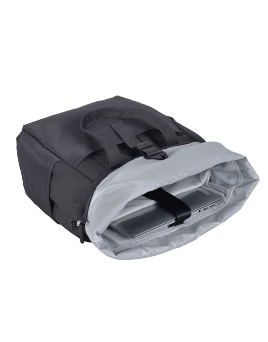 Shugon SH7255 Ruby Roll-Top Laptop Backpack - Black/Grey