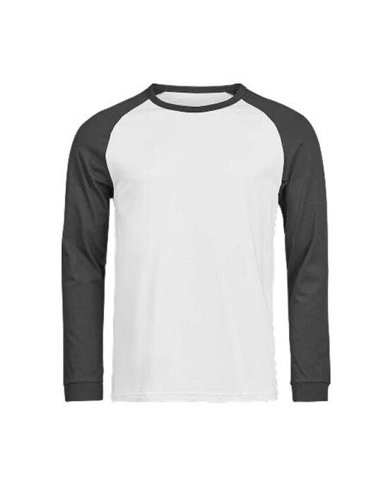 Tee Jays TJ1170 Unlabeled Baseball Tee - White/Black