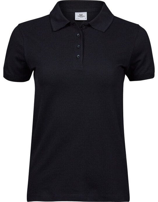 Tee Jays TJ1401 Ladies Heavy Polo - Black