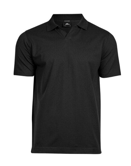 Tee Jays TJ1404 Men's Luxury Stretch VNeck Polo - Black