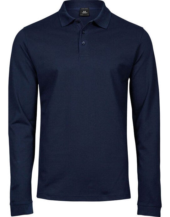 Tee Jays TJ1406 Mens Luxury L/S Stretch Polo - Navy