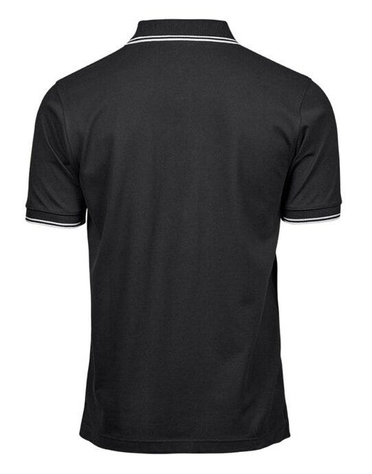 Tee Jays TJ1407 Mens Luxury Stripe Stretch Polo - Black/White