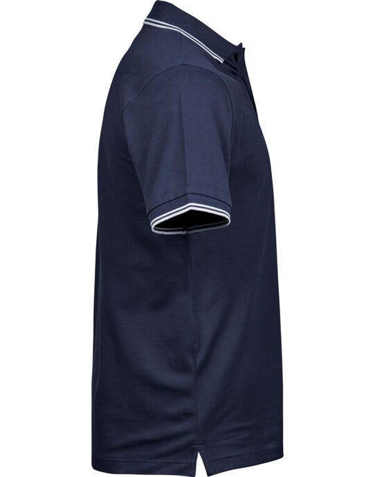 Tee Jays TJ1407 Mens Luxury Stripe Stretch Polo - Navy/White
