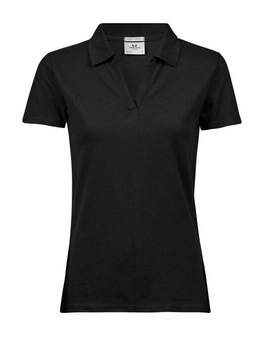 Tee Jays TJ1409 Womens Luxury Stretch V Polo - Black