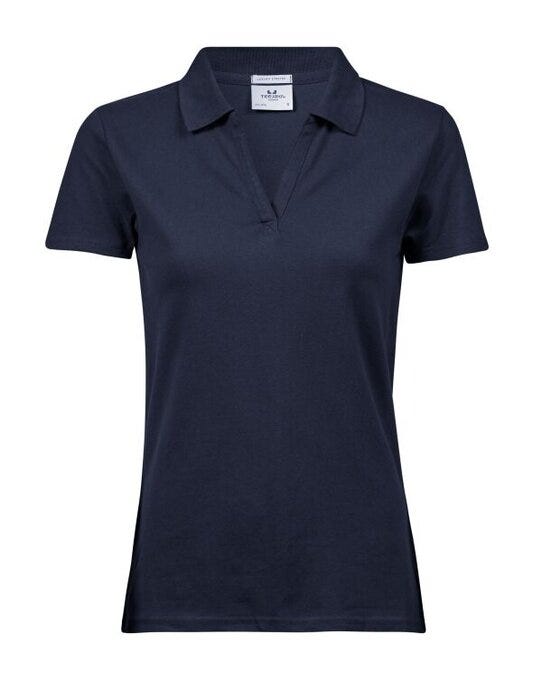 Tee Jays TJ1409 Womens Luxury Stretch V Polo - Navy