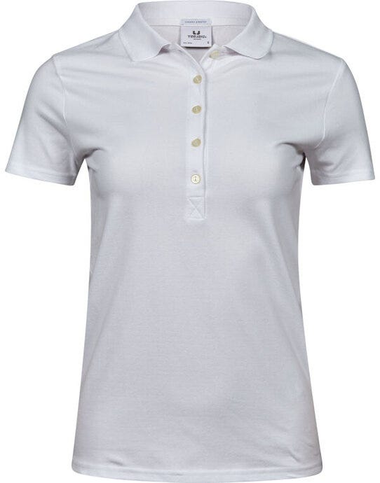 Tee Jays TJ145 Ladies Luxury Stretch Polo - White