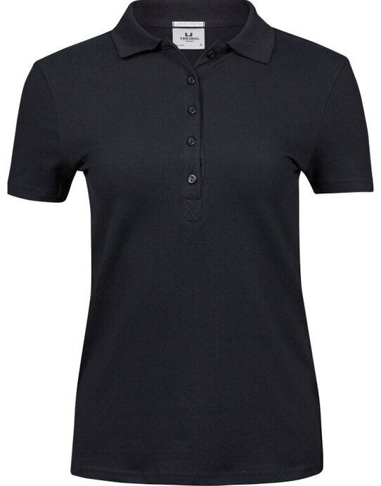 Tee Jays TJ145 Ladies Luxury Stretch Polo - Black