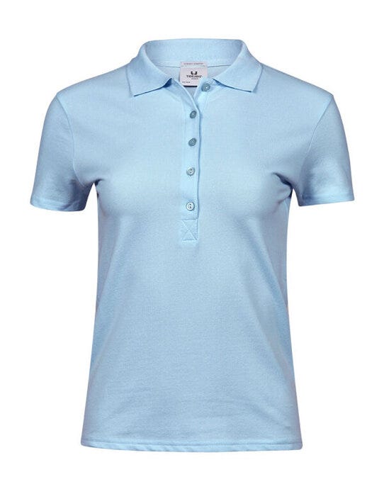 Tee Jays TJ145 Ladies Luxury Stretch Polo - Light Blue