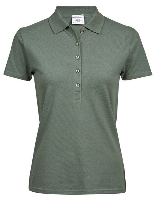 Tee Jays TJ145 Ladies Luxury Stretch Polo - Leaf Green