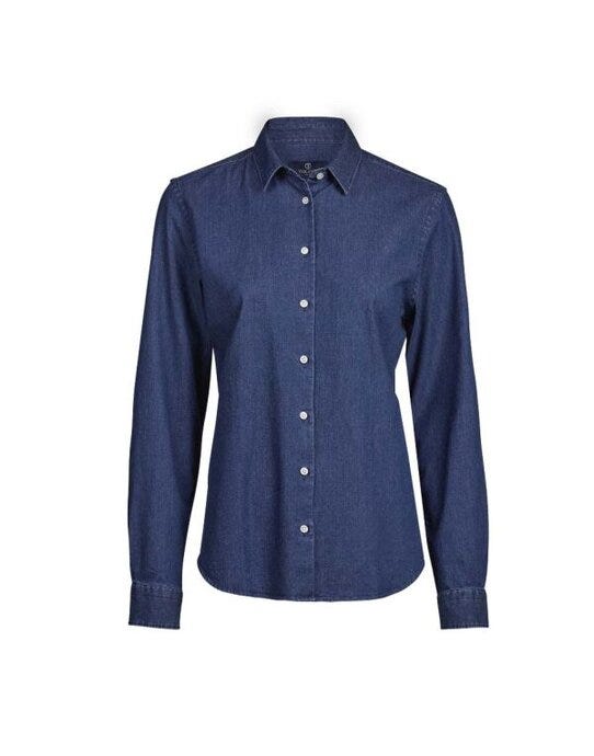 Tee Jays TJ4005 Ladies Denim Shirt - Blue Denim
