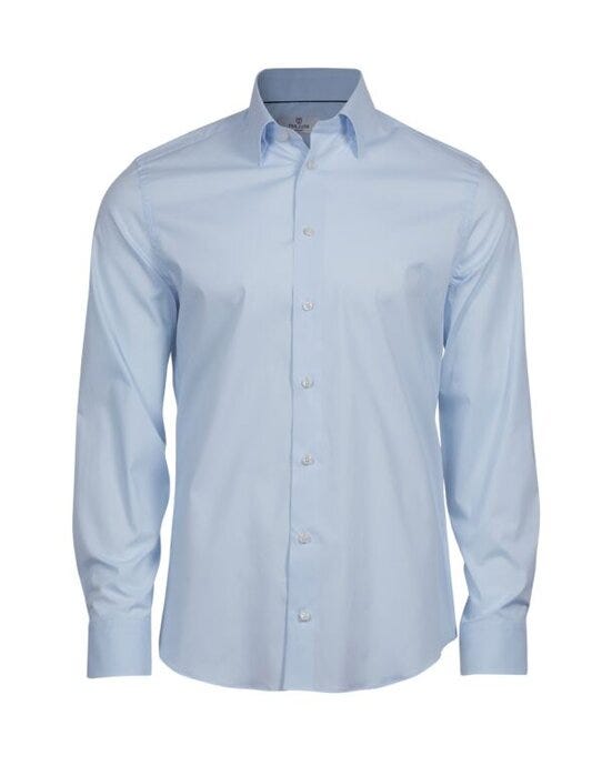 Tee Jays TJ4024 Men's Stretch Luxury Shirt - Light Blue