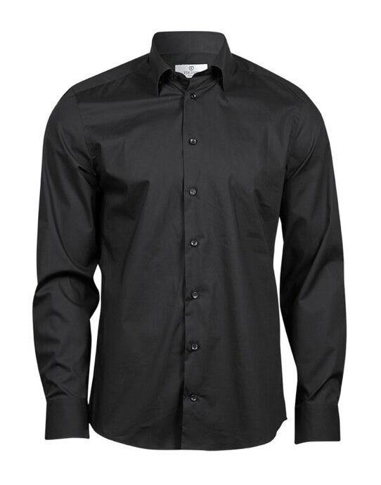 Tee Jays TJ4024 Men's Stretch Luxury Shirt - Black