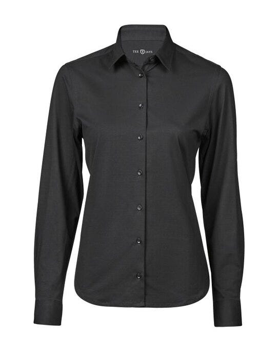 Tee Jays TJ4031 Women's Active Stretch Shirt - Black