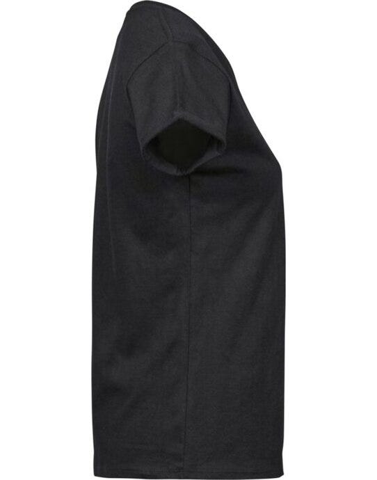 Tee Jays TJ5063 Ladies Roll Up Sleeve Tee - Black
