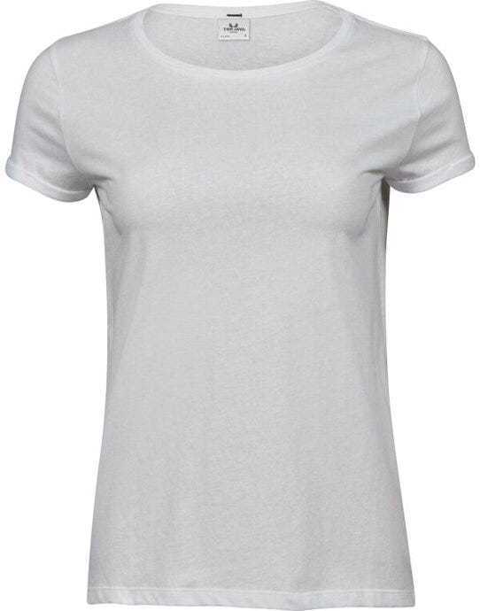 Tee Jays TJ5063 Ladies Roll Up Sleeve Tee - White