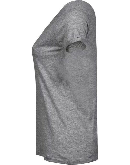 Tee Jays TJ5063 Ladies Roll Up Sleeve Tee - Heather Grey