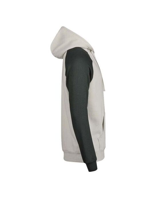 Tee Jays TJ5156 Unlabeled Two-Tone Hooded Sweat - Cement/Dark Green