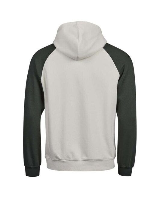 Tee Jays TJ5156 Unlabeled Two-Tone Hooded Sweat - Cement/Dark Green
