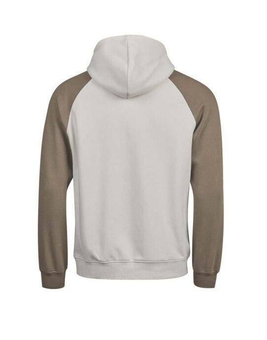 Tee Jays TJ5156 Unlabeled Two-Tone Hooded Sweat - Cement/Clay