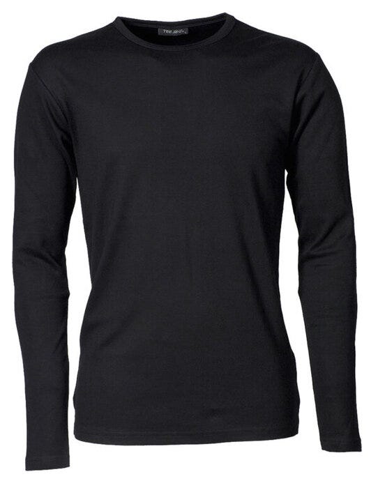 Tee Jays TJ530 Mens Long Sleeve Interlock Tee - Black