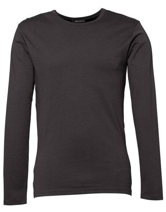Tee Jays TJ530 Mens Long Sleeve Interlock Tee - Dark Grey