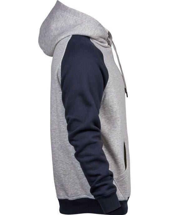 Tee Jays TJ5432 Mens Two-Tone Hooded Sweat - Heather Navy