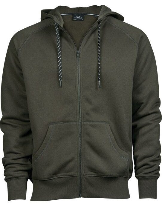 Tee Jays TJ5435 Mens Fashion Full Zip Hood - Deep Green